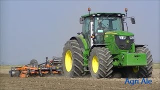 BIG TIRES  John Deere 6210 R amp Maag Cultirapid 5 m  AGRINOVA [upl. by Annaig]