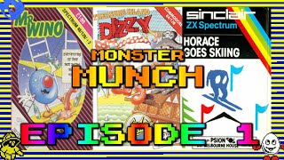 Monster Munch  Episode 1  Treasure Island Dizzy  Horace Goes Skiing  Mr Wino  ZX Spectrum [upl. by Cleon]