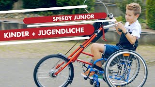 Handbike für Kinder und Jugendliche  Speedy JUNIOR Rollstuhlzuggerät [upl. by Emilia]