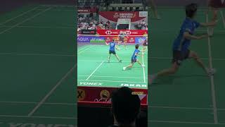 Yuta Watanabe  Arisa Higashino VS Mathias Christiansen  Alexandre Boje badminton japanbadminton [upl. by Hgielime]