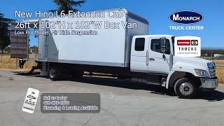 2023 Hino L6 Low Pro Extended Cab 26ft x 102quotH x 102quotW Movers Box Van [upl. by Voccola]