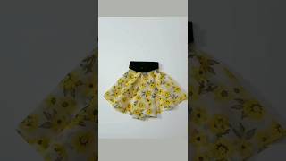 How to make a Flared Skirtskirt shortfeed sewingtutorial [upl. by Adym]