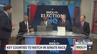 KHOU 11 Election HQ Experts discuss key counties in Texas Senate race [upl. by Kerekes751]