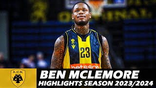 Ben McLEMORE • Highlights Season 20232024 • AEK Athens [upl. by Cly]