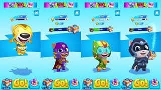 Talking Tom Hero Dash  Sunbeam Hank Vs Mighty Ginger Vs Power Plant Tom Vs Moonlight Angela [upl. by Aicekal236]