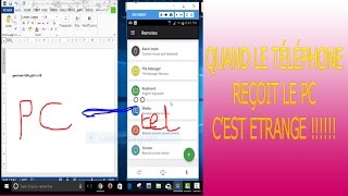 le téléphone sert comme souris ou clavier et commande à distance le PC [upl. by Evalyn95]
