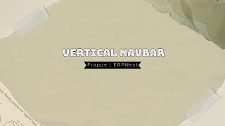 Vertical Navbar for portal page frappé frappe erpnext navbar custom [upl. by Joshuah841]