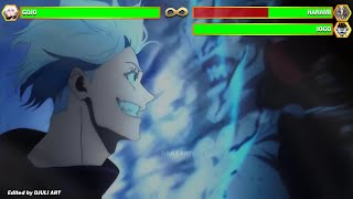 Gojo vs Jogo and Hanami Choso WITH HEALTHBARS  Jujutsu Kaisen Season 2 [upl. by Odama24]