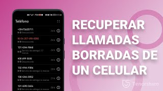 ¿Cómo recuperar llamadas BORRADAS del celular 2024 [upl. by Eulau188]