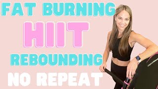 10 Minute FAT BURNING HIIT AntiAging Rebounder Workout  NO REPEAT Mini Trampoline Workout [upl. by Egrog635]