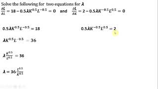 Lagrangian Cost Minimization Problem [upl. by Wilton]