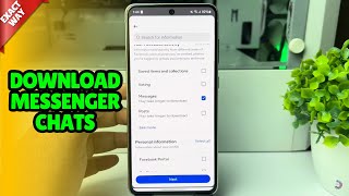 How to backup facebook messenger chat 2024 [upl. by Hsetirp764]
