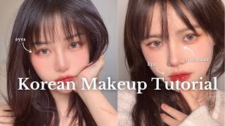 Korean makeup tutorial step by step for beginners 💗✨ Beauty tips and tricks [upl. by Einaeg]