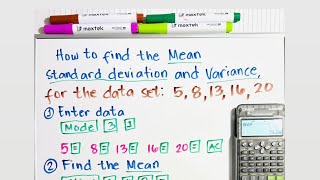 Find the Mean Standard Deviation and Variance  Casio Fx570ES PLUS Markersmaxtekwhiteboard [upl. by Alane]