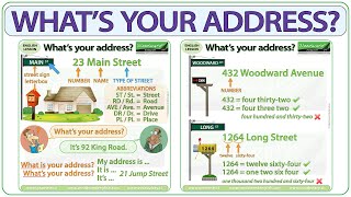 Whats your address Basic English Lesson  How to say your address in English  Essential English [upl. by Nallid]