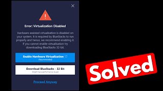 Bluestacks 10 Virtualization Disabled Error ✔ Enable Hardware Assisted Virtualization Windows 1110 [upl. by Ssalguod]