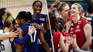 ALL quotMEGA RALLYquot of SemiFinals Italy  Poland  Volleyball Nations League 2024 [upl. by Zebulon]