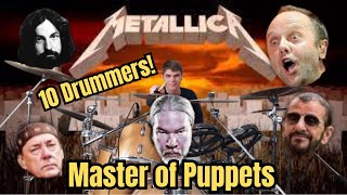 Master of Puppets played by 10 Different Drummers [upl. by Aicil90]