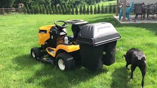 MTDCub Cadet bagger review on XT1 tractor [upl. by Darcie]