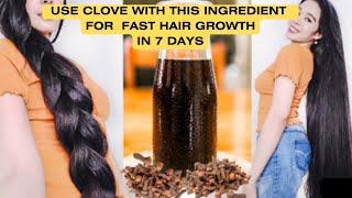 Used CLOVES on hair for 7 DAYS amp HAIR GROW LIKE CRAZY before amp after results [upl. by Nudnarb]