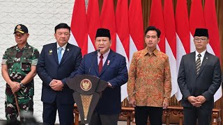 Keterangan Pers Presiden Prabowo Pangkalan TNI AU Halim Perdanakusuma 8 November 2024 [upl. by Aropizt]