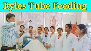 Nasogastric Tube Feeding  Ryles Tube Feeding Procedure  Clinical Demonstration  Health Sector [upl. by Enial137]