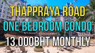 STUNNING PATTAYA MODERN ONE BEDROOM CONDO NEAR JOMTIEN REVIEW  Grande Caribbean  13000BHT MONTHLY [upl. by Nelrac]