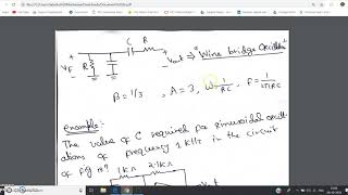 Numerical on Wein Bridge Oscillator [upl. by Peony]