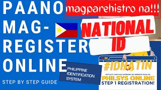 PHILSYSFIRST STEP IN PHILIPPINE ID REGISTRATION ONLINEMAY 2021 [upl. by Burk638]