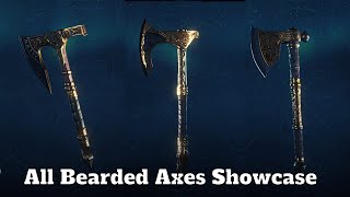 Assassins Creed Valhalla All Mythical Bearded Axes Showcased All Bearded Axes Mythical Weapons [upl. by Ahsienar]