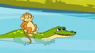 Panchatantra Tales in Hindi  Bandar Aur Magarmach  Animated Story for Kids  Moral Story Kahani [upl. by Eissej]