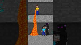 Save Steve and Dog from Lava Minecraft Animation shorts animation [upl. by Alilahk80]