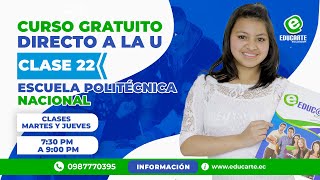 🔴Curso Gratuito📕Admisión 2024🏫Ingreso a la Universidad📚Clase 22 🧠Escuela Politécnica Nacional EPN [upl. by Vickie]