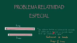 Problema Relatividad Especial 1 Contracción longitudinal de Lorentz [upl. by Analra219]