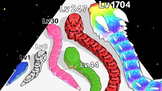 SNAKE CLASH  Level Up Snake Run Race Colorful ASMR io Games [upl. by Nwahsek446]