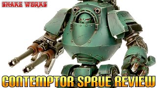 Contemptor Dreadnought on sprue review  Horus Heresy Age of Darkness  Games Workshop [upl. by Zurn]