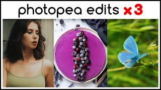 Photopea Editing Compilation 3 in 1 Tutorial video  6th Aug [upl. by Latsirk]