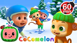 JJ Never Gives Up ⛷️  CoComelon  Animal Time  Nursery Rhymes for Babies [upl. by Ericha]