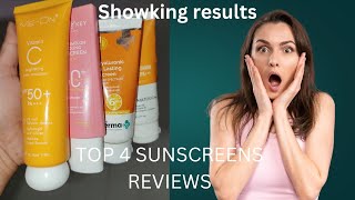 top 4 sunscreens Dermatologically tested and clinically proven review AfreenKhanu2d [upl. by Fax]