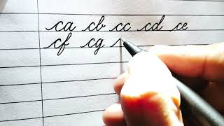 How to join letters ca to cz  Cursive Handwriting  Beautiful Handwriting [upl. by Auqinaj]