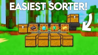 AUTOMATIC SORTING system in Minecraft Bedrock 120 — TUTORIAL [upl. by Aman]