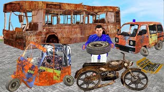 Mini Vehicles Restoration Comedy Videos Collection Hindi Stories Funny Kahani Bedtime Moral Stories [upl. by Alberta290]