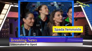 Olimpiadi Parigi 2024 oro storico per l’Italia femminile nella spada a squadre [upl. by Karole]