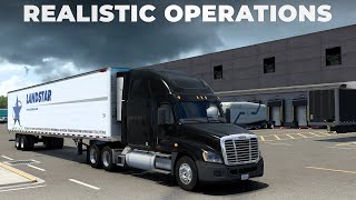 Realistic Operations  Ultra Realistic Graphics in ATS  2008 Freightliner Cascadia  ATS 147 [upl. by Annaer]