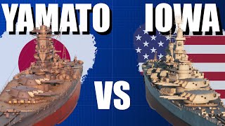 IOWA vs YAMATO  Which Battleship Would Win in an All Out Fight [upl. by Britteny186]