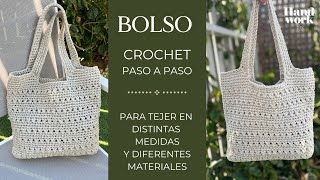 Cómo tejer Bolso a crochet fácil en cualquier tamaño [upl. by Adnawed113]