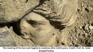 Statue Head of Hygieia the Greek Goddess of Health Unearthed in Laodicea [upl. by Llevram937]