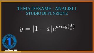 Esercizi desame svolti  ANALISI 1 studio di funzione con arcotangente e valore assoluto [upl. by Enileme]