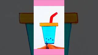 Drawing for kids and toddlers how to draw cold drink shorts youtubeshorts ytshorts [upl. by Lyrrehs]