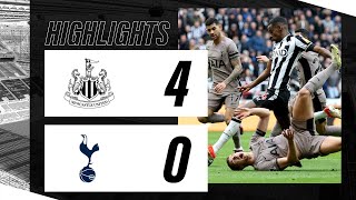 Newcastle United 4 Tottenham Hotspur 0  Premier League Highlights [upl. by Tawsha261]